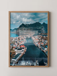 Bunte Häuserfjord Perspektive