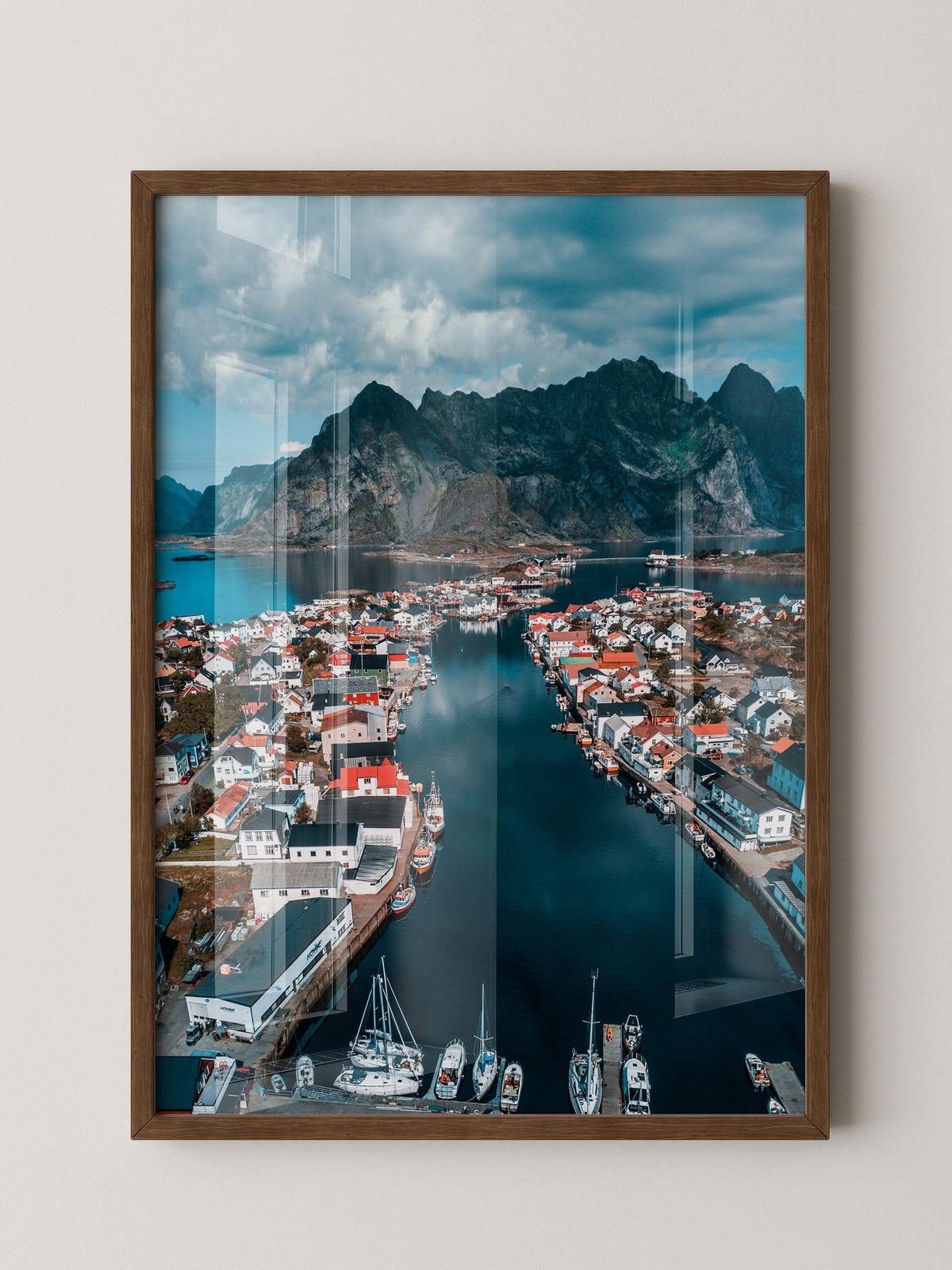 Bunte Häuserfjord Perspektive