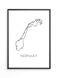 Norwegen Kontur minimalistisch