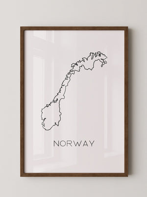Norwegen Kontur minimalistisch