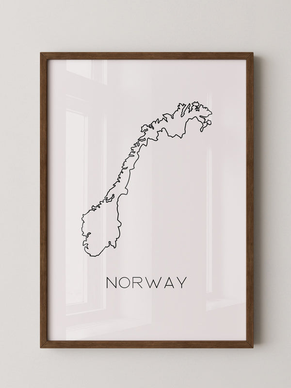Norwegen Kontur minimalistisch