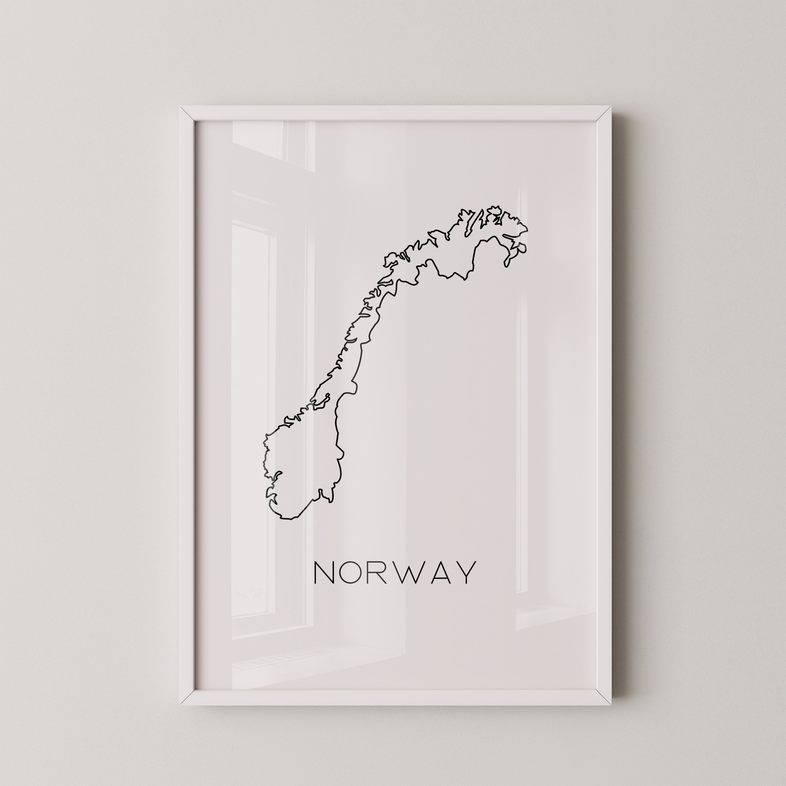 Norwegen Kontur minimalistisch