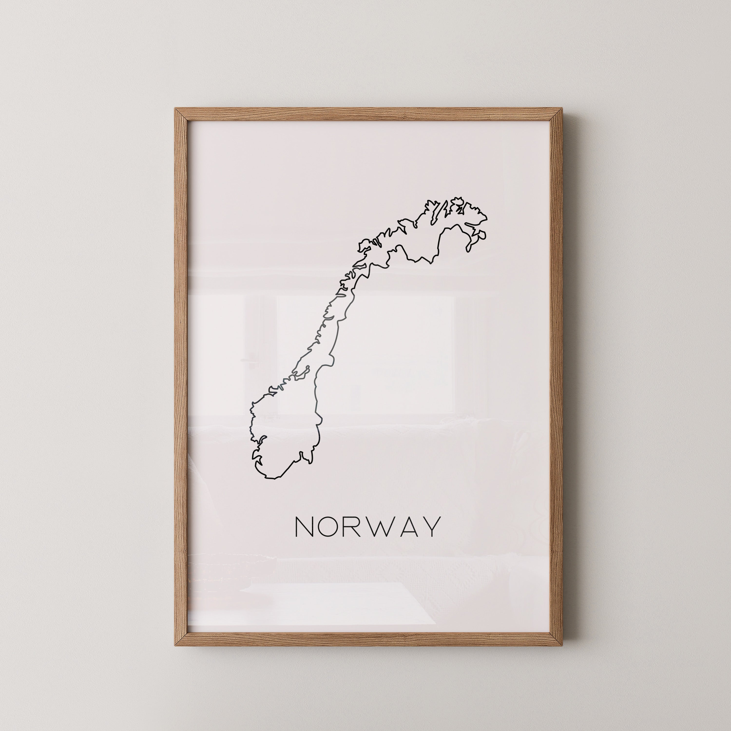 Norwegen Kontur minimalistisch