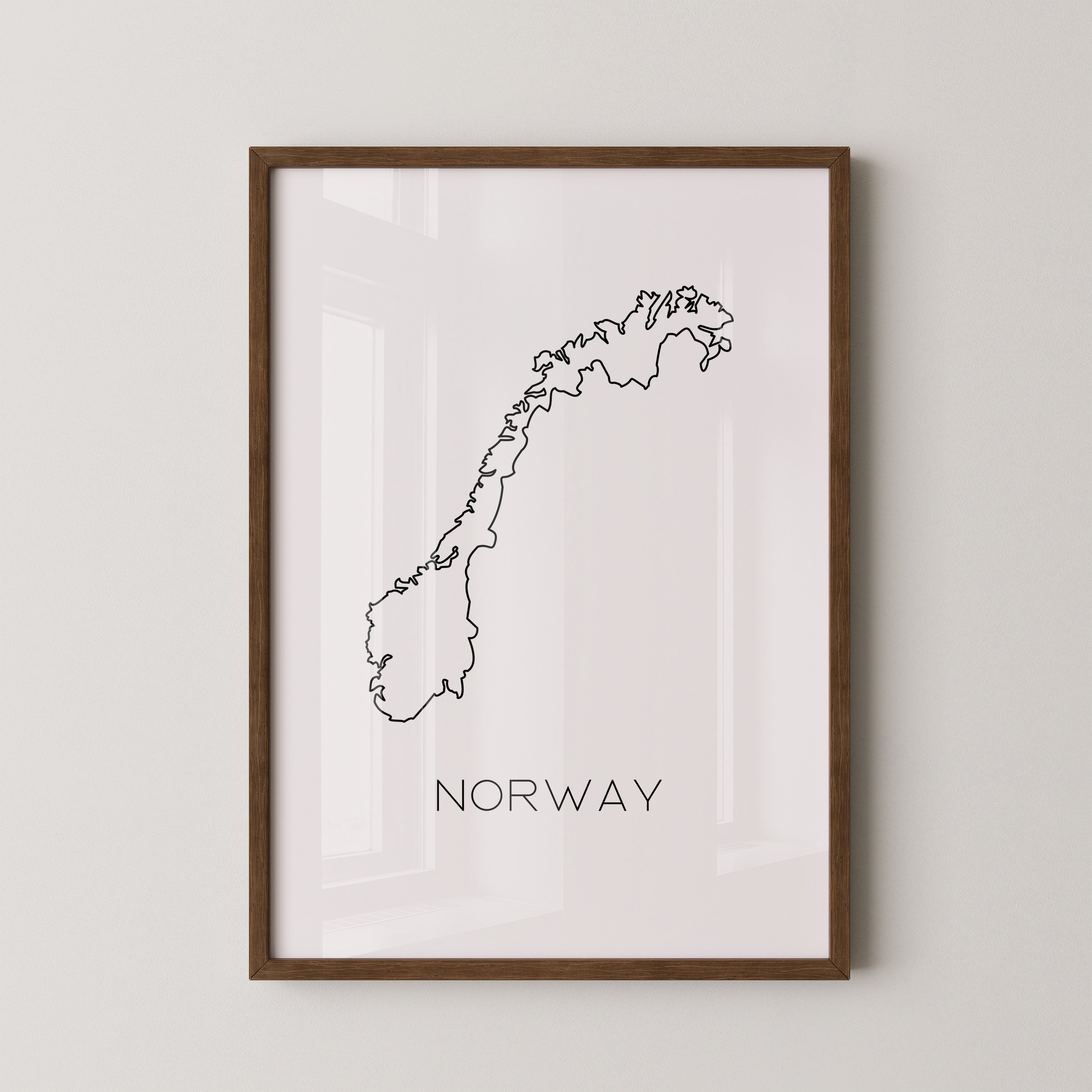 Norwegen Kontur minimalistisch
