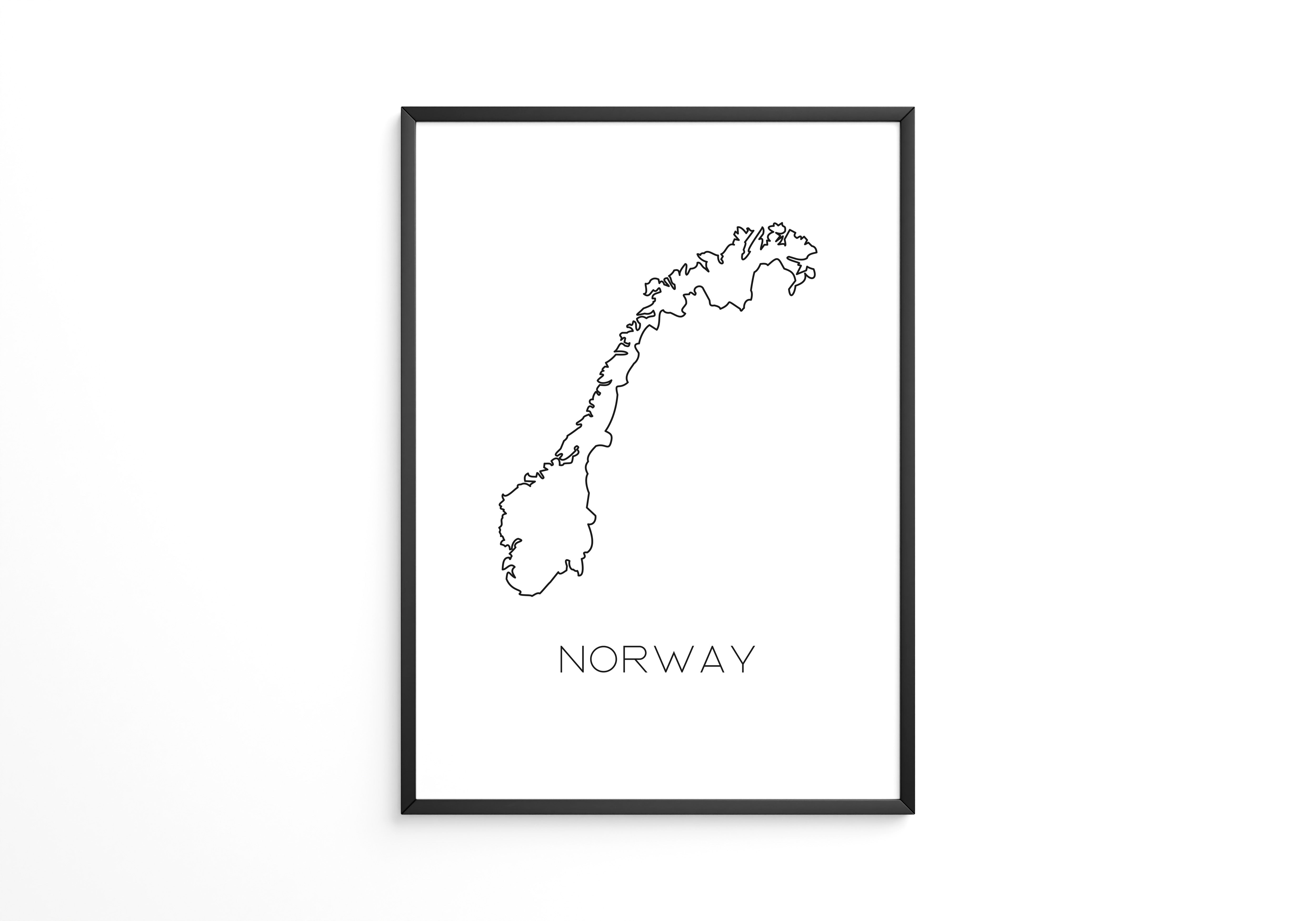 Norwegen Kontur minimalistisch