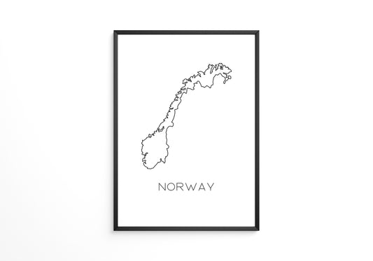 Norwegen Kontur minimalistisch