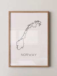 Norwegen Kontur minimalistisch