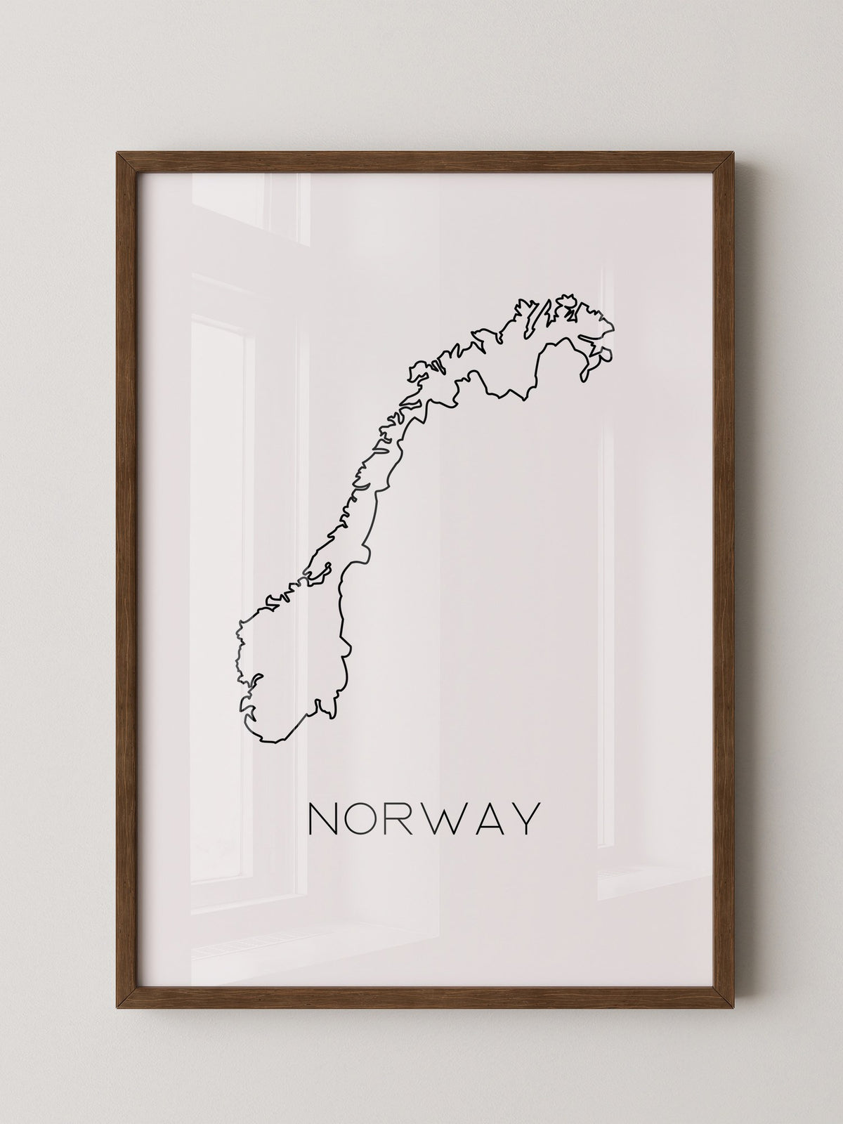 Norwegen Kontur minimalistisch