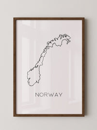 Norwegen Kontur minimalistisch