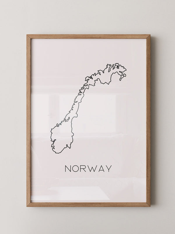Norwegen Kontur minimalistisch