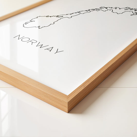 Norwegen Kontur minimalistisch