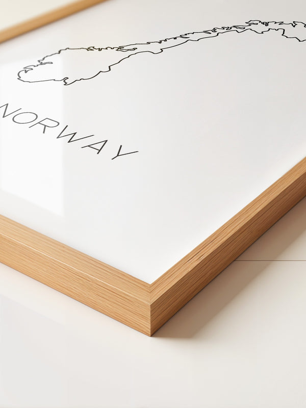 Norwegen Kontur minimalistisch
