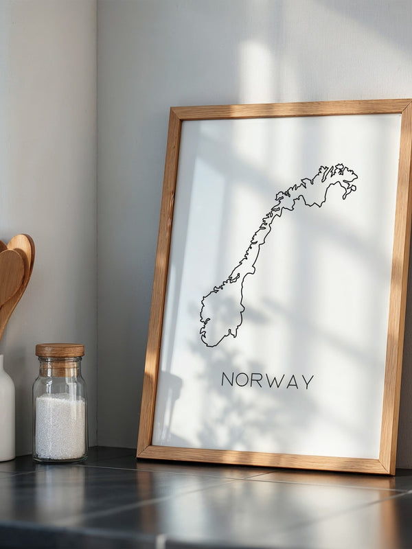 Norwegen Kontur minimalistisch