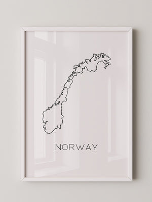 Norwegen Kontur minimalistisch