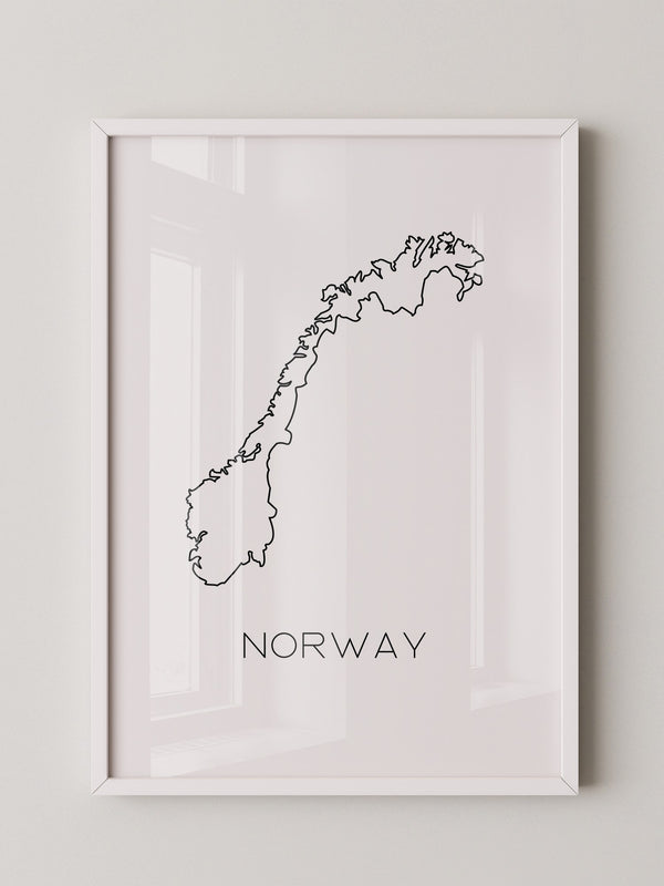 Norwegen Kontur minimalistisch