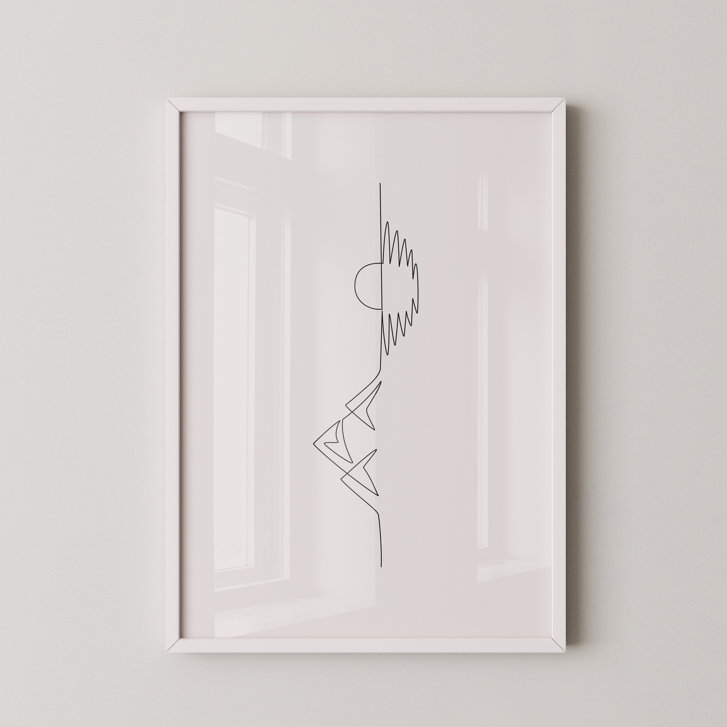 Berg Sonnenuntergang Linien minimalistisch