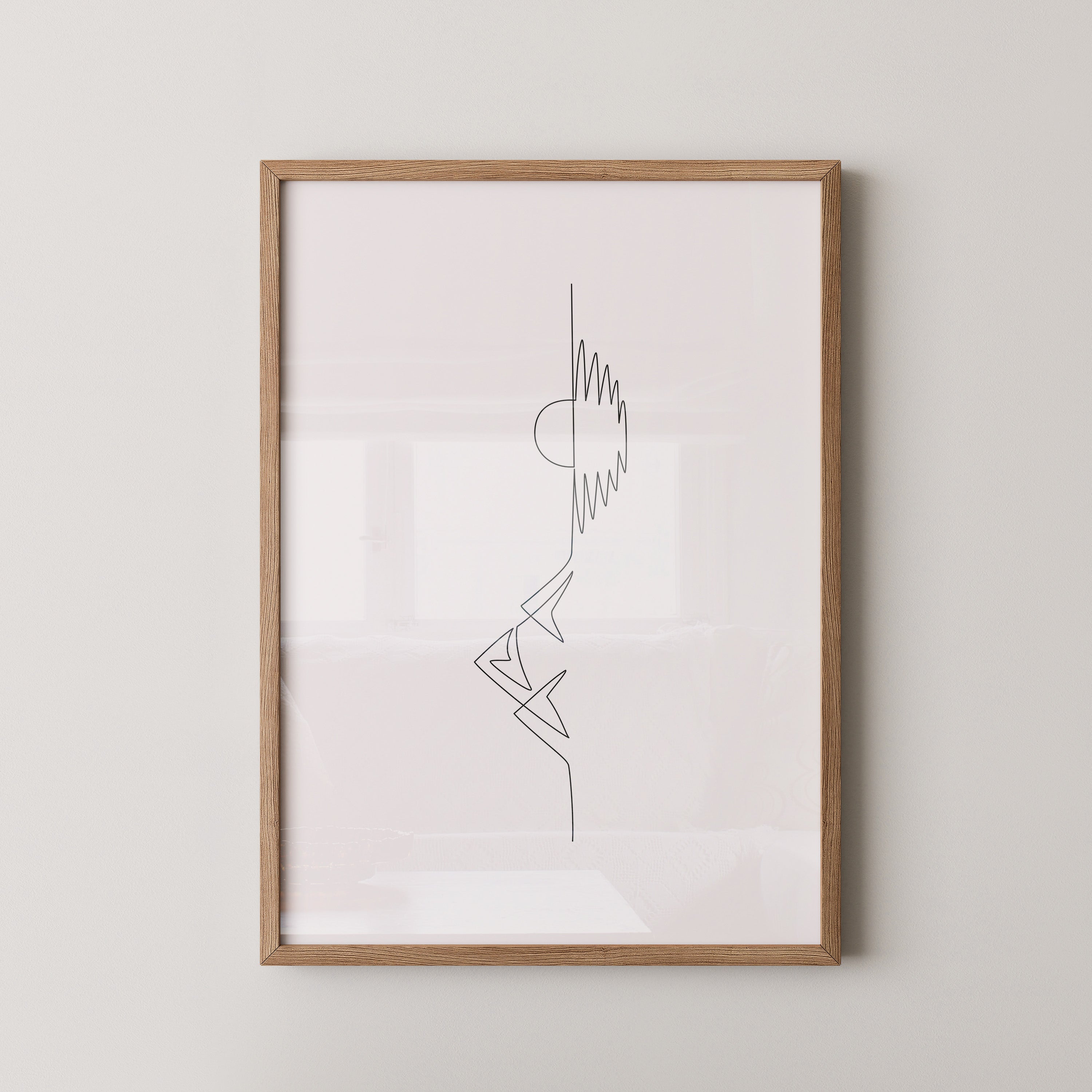 Berg Sonnenuntergang Linien minimalistisch