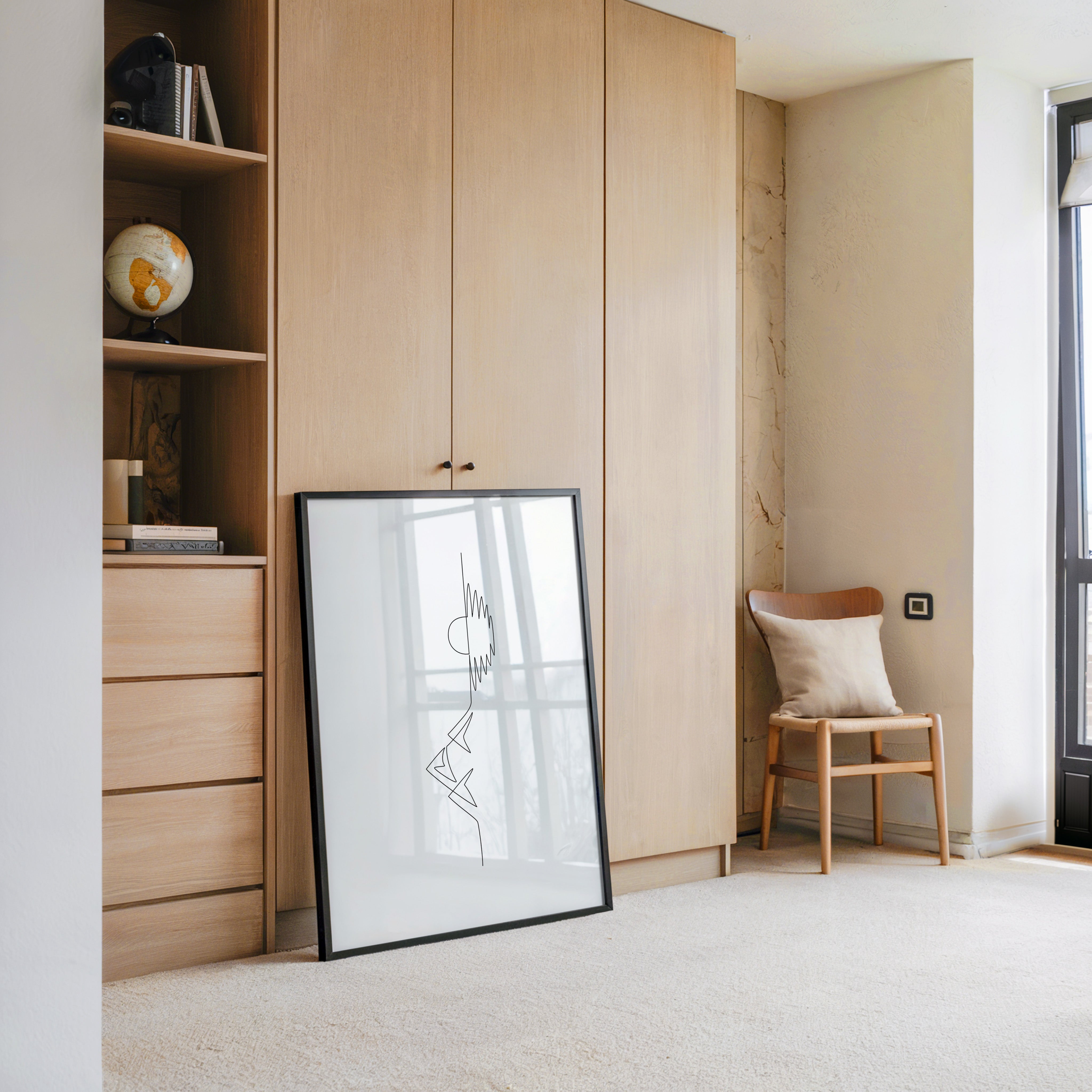 Berg Sonnenuntergang Linien minimalistisch