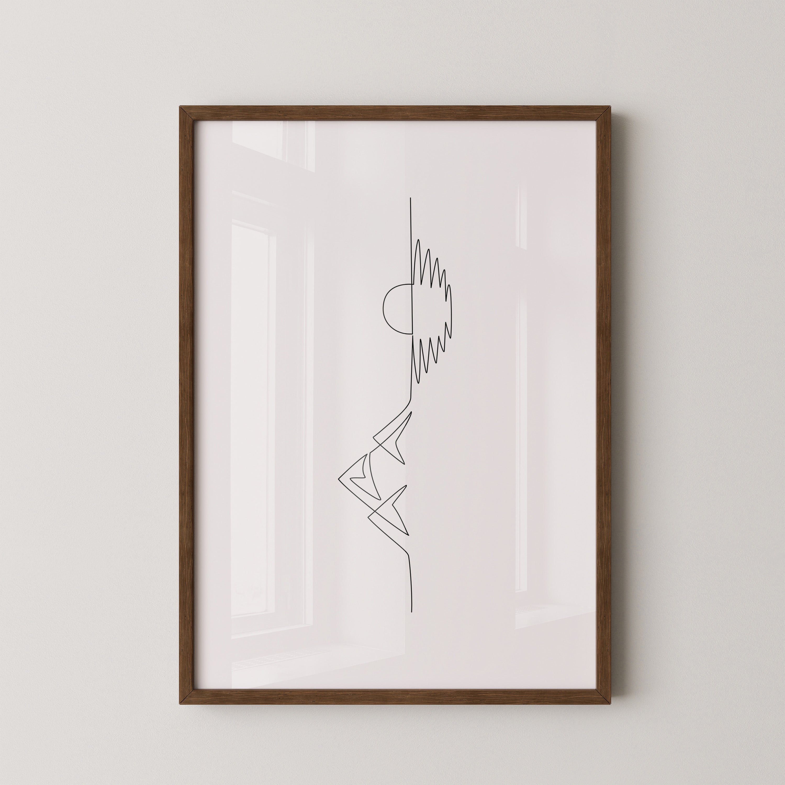 Berg Sonnenuntergang Linien minimalistisch