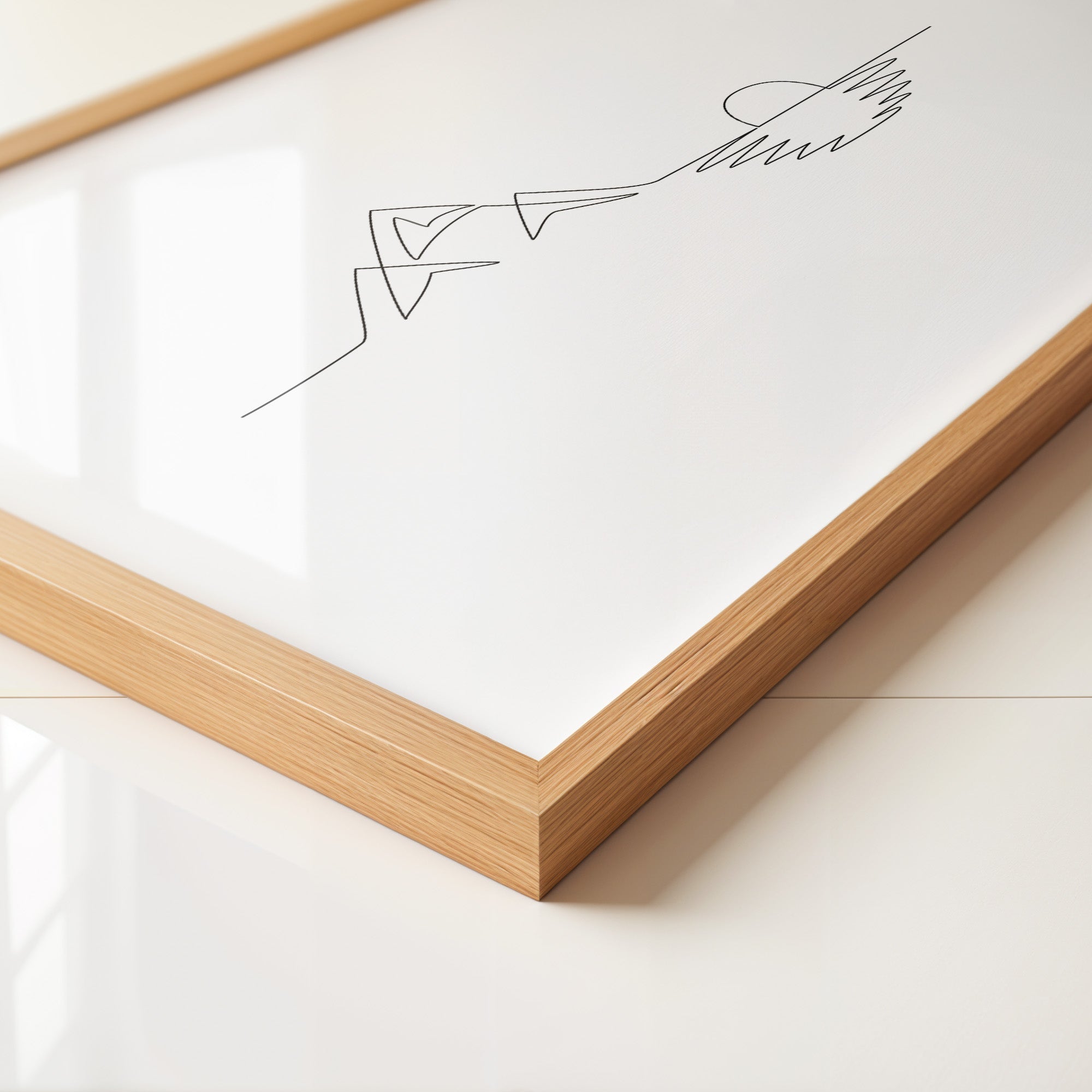 Berg Sonnenuntergang Linien minimalistisch