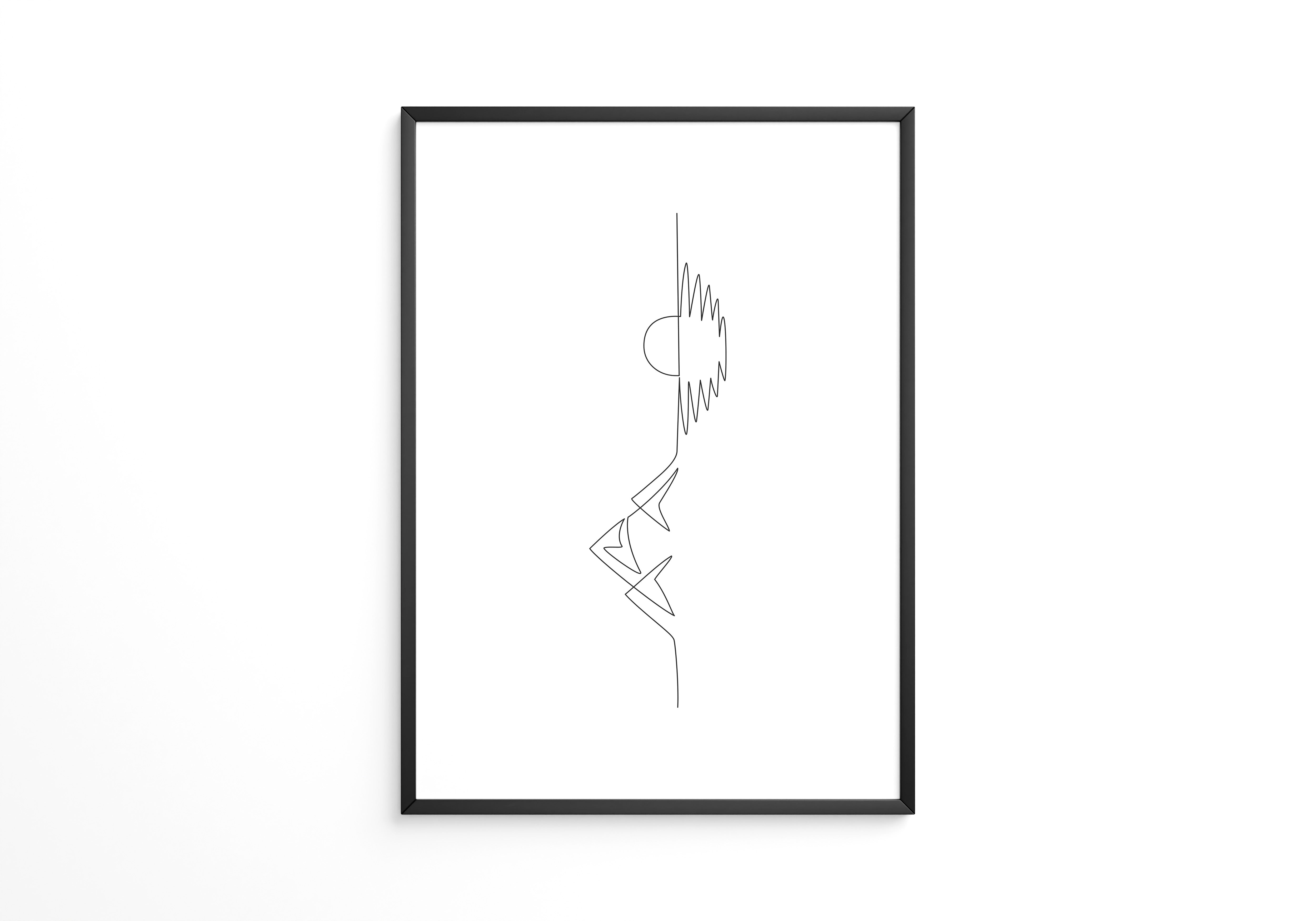 Berg Sonnenuntergang Linien minimalistisch