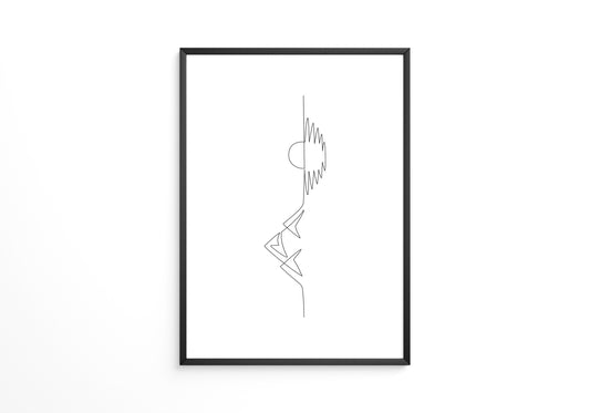 Berg Sonnenuntergang Linien minimalistisch