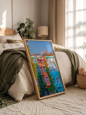 Bunte Häuserfassaden Kletterpflanzen