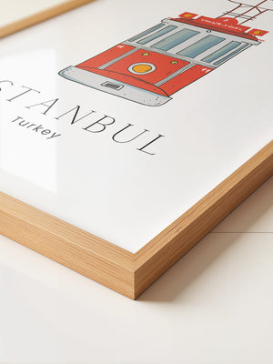 Istanbul Straßenbahn Illustration