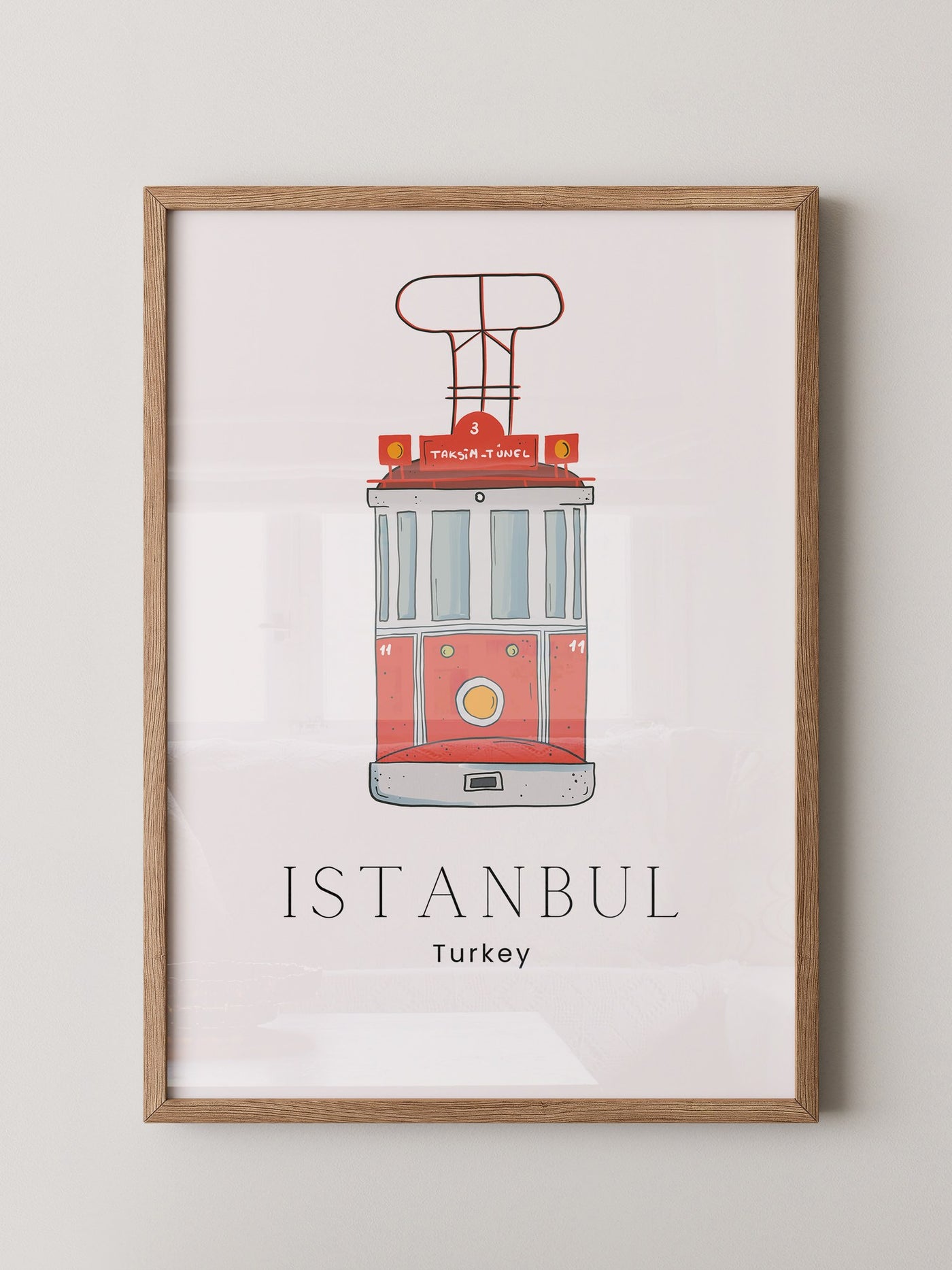 Istanbul Straßenbahn Illustration