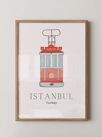Istanbul Straßenbahn Illustration