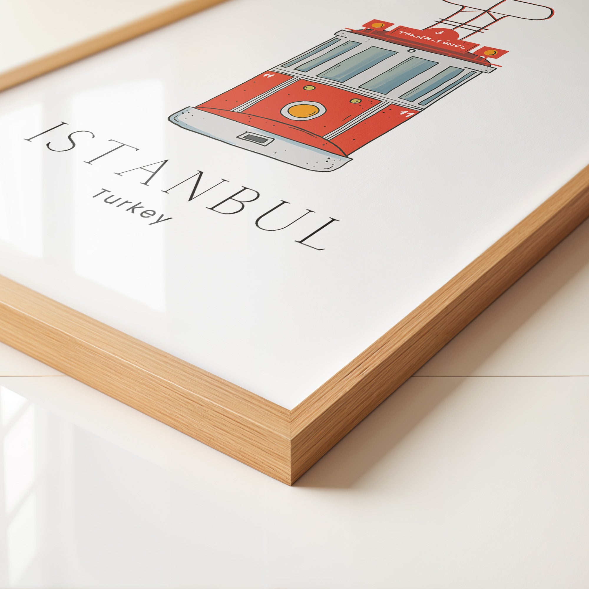 Istanbul Straßenbahn Illustration