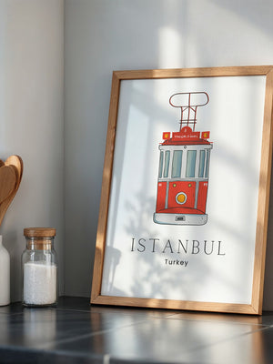 Istanbul Straßenbahn Illustration