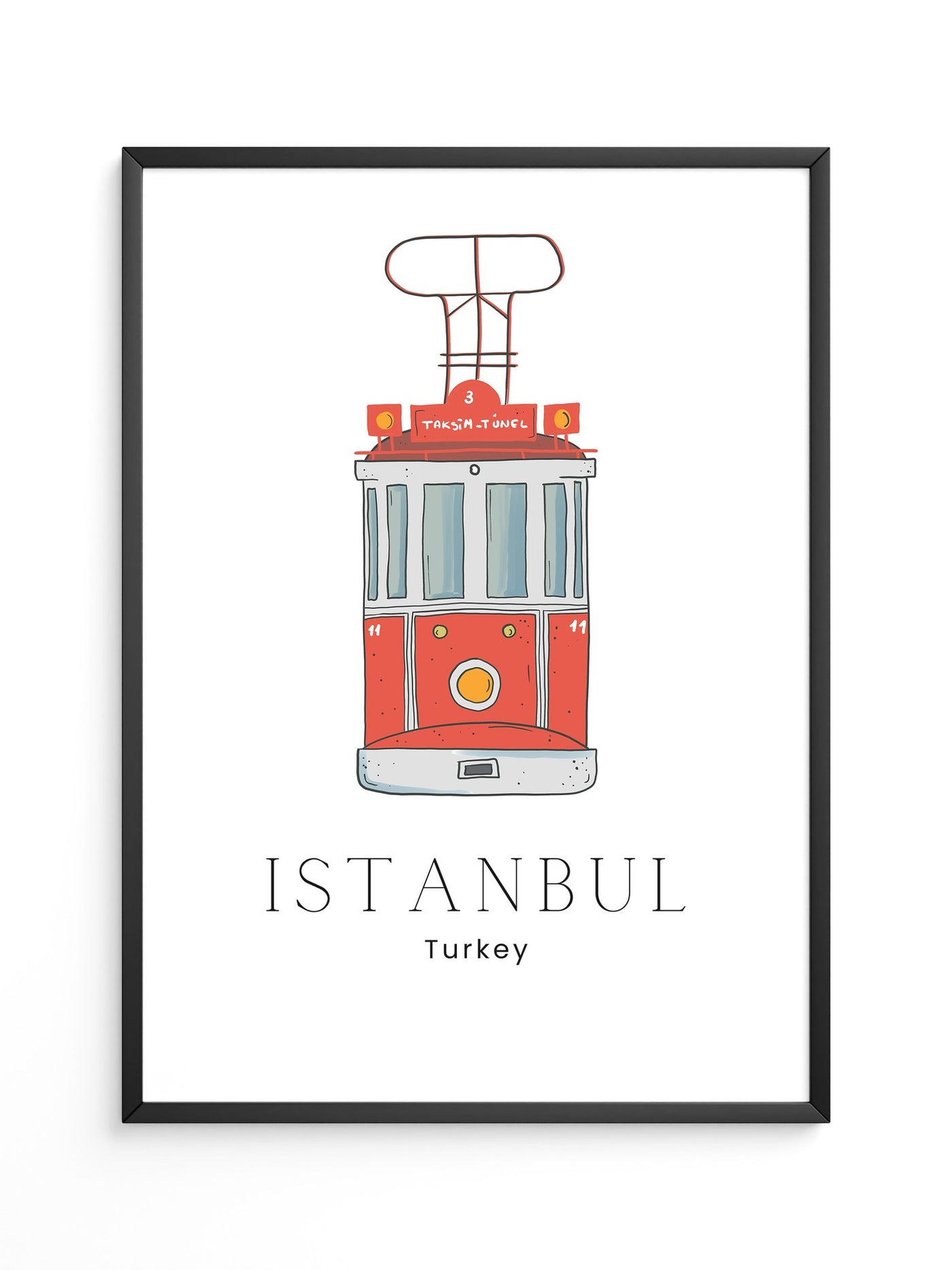 Istanbul Straßenbahn Illustration