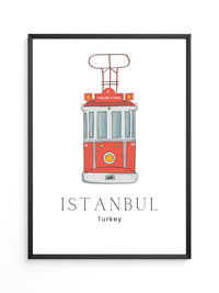Istanbul Straßenbahn Illustration