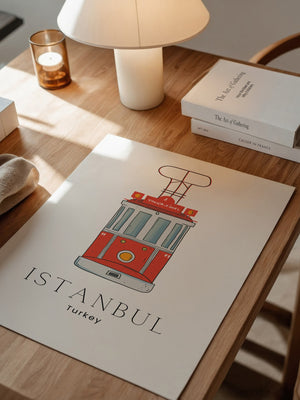 Istanbul Straßenbahn Illustration