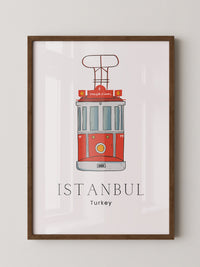 Istanbul Straßenbahn Illustration
