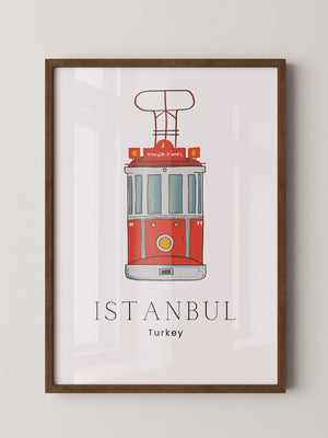 Istanbul Straßenbahn Illustration