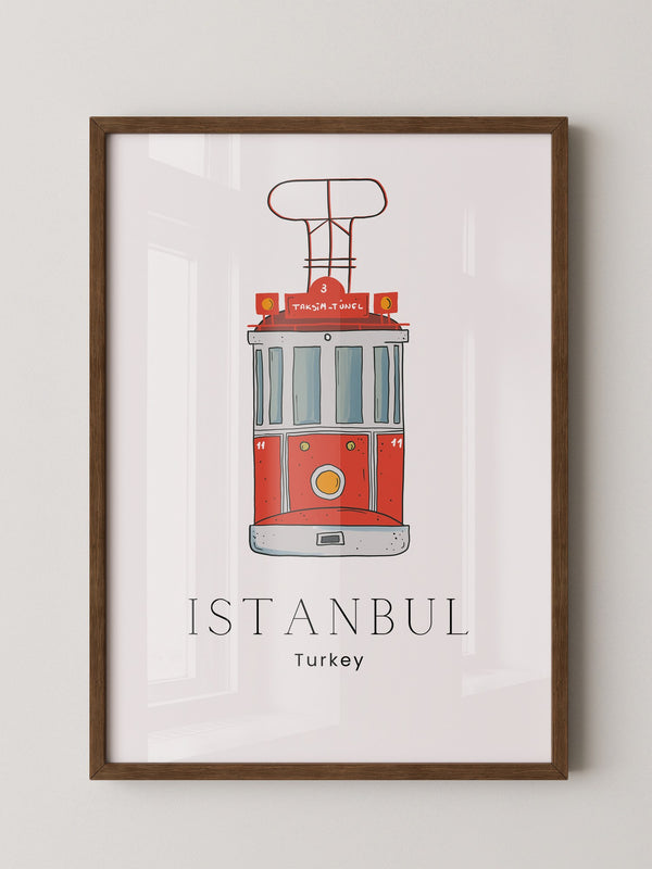 Istanbul Straßenbahn Illustration