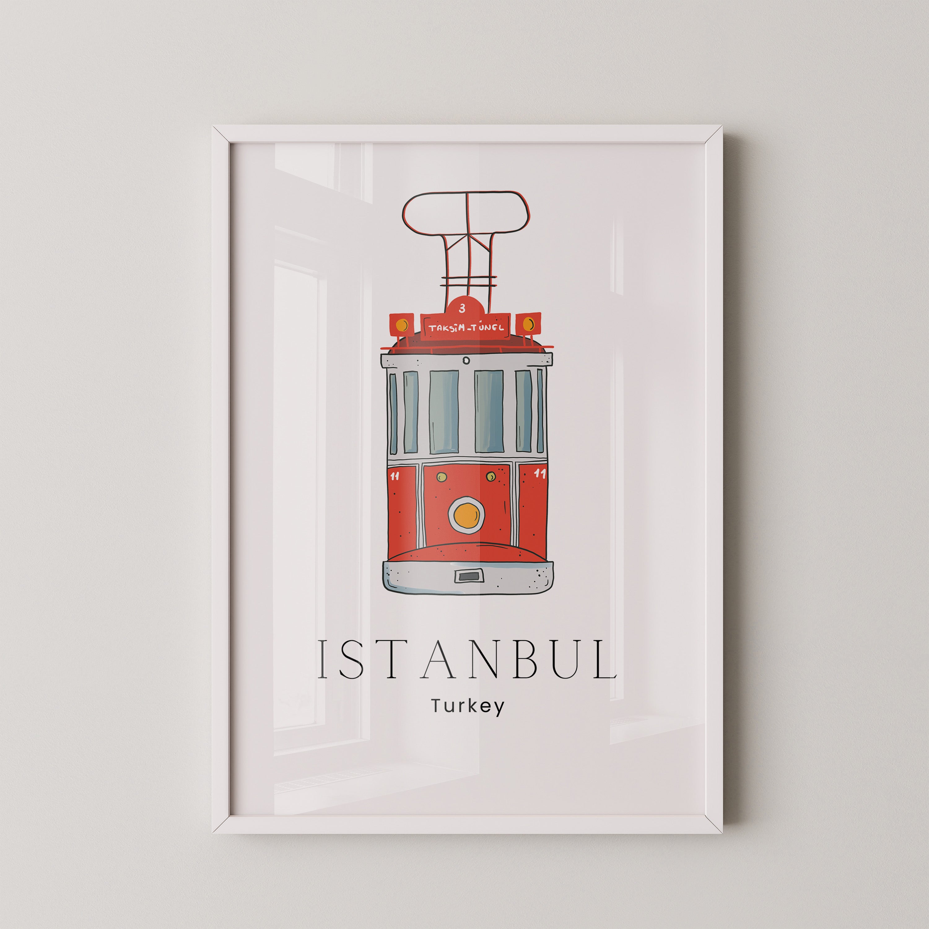 Istanbul Straßenbahn Illustration