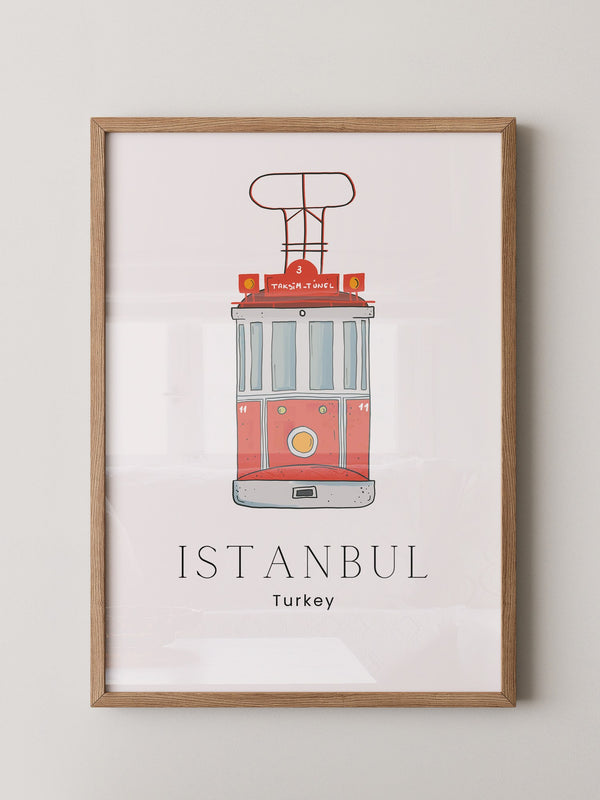 Istanbul Straßenbahn Illustration