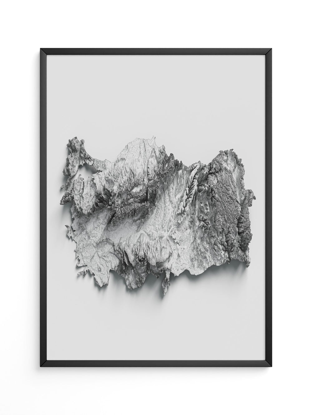 Geografie 3D Schwarz Weiß