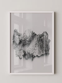Geografie 3D Schwarz Weiß
