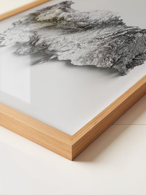 Geografie 3D Schwarz Weiß