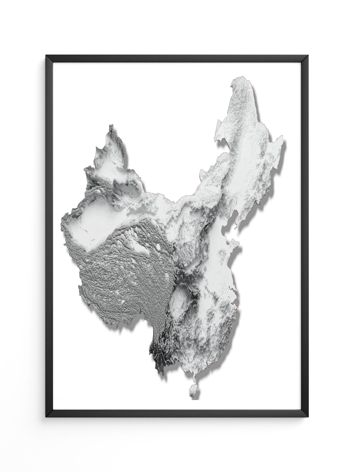 China Gebirge Relief Schatten