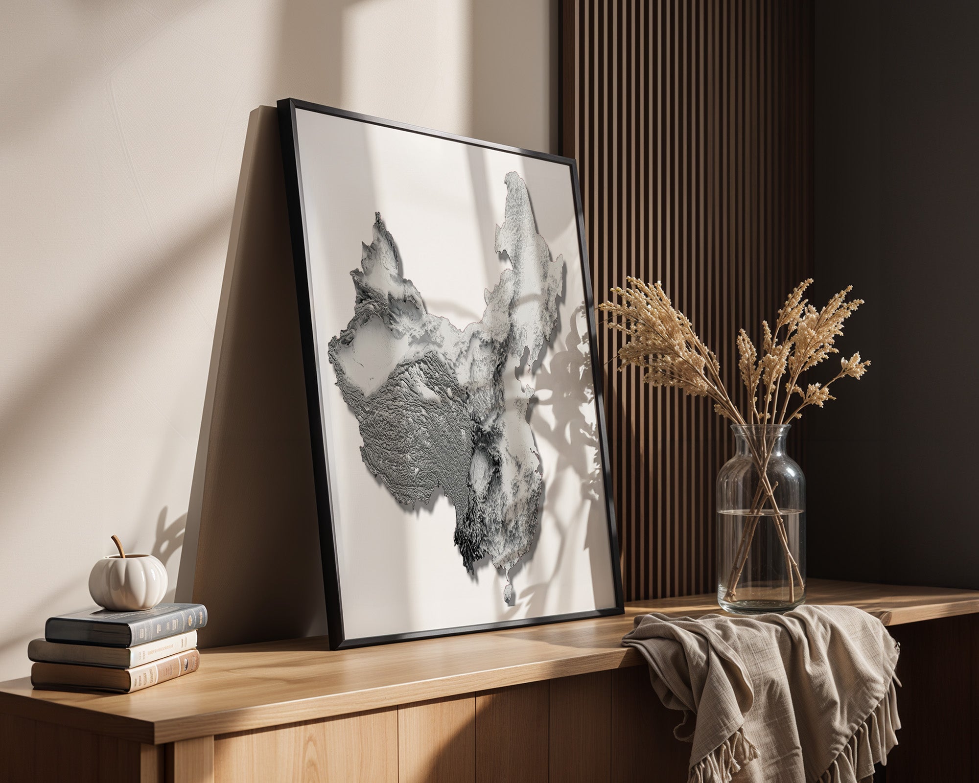 China Gebirge Relief Schatten