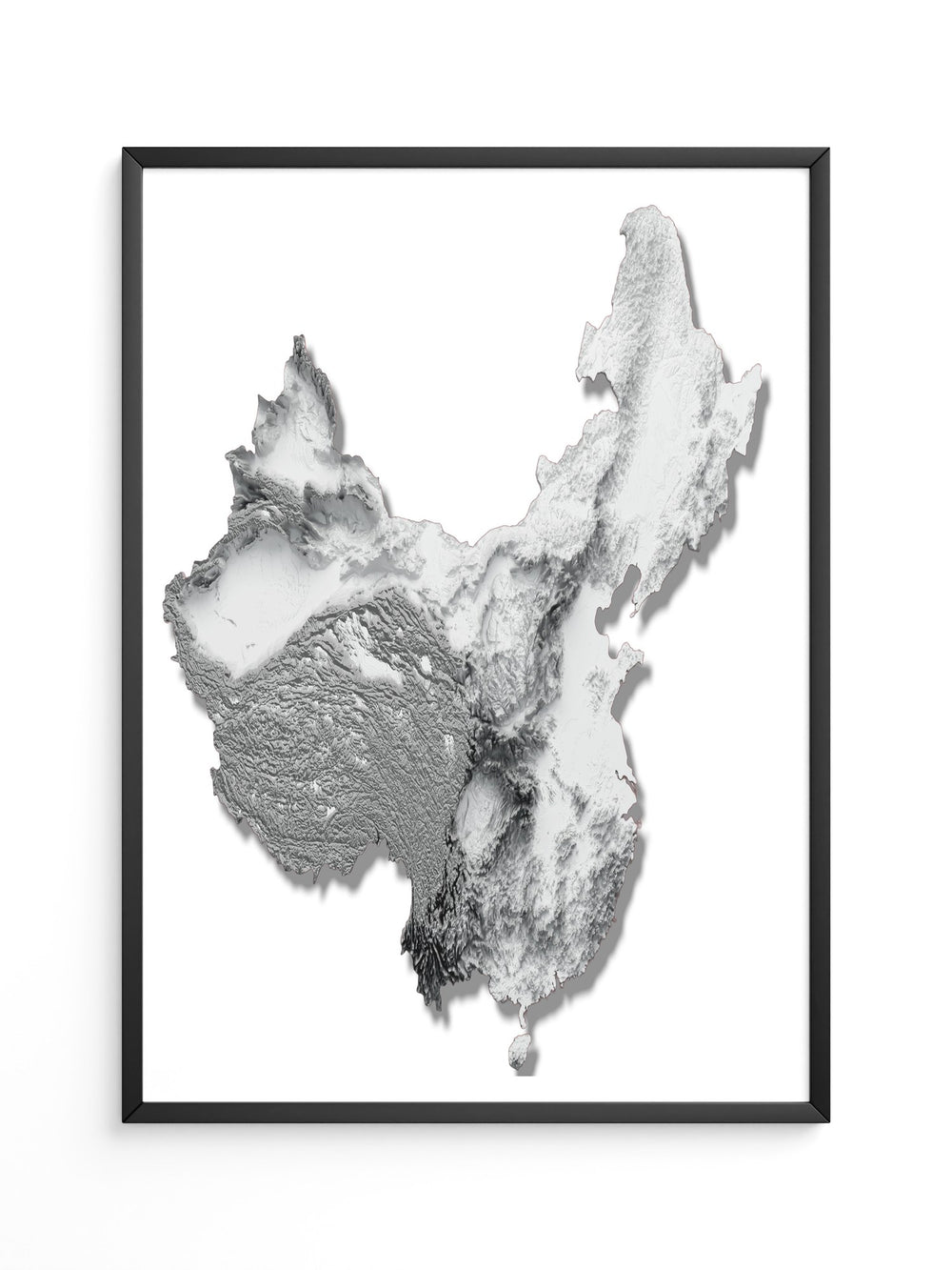 China Gebirge Relief Schatten