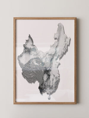 China Gebirge Relief Schatten
