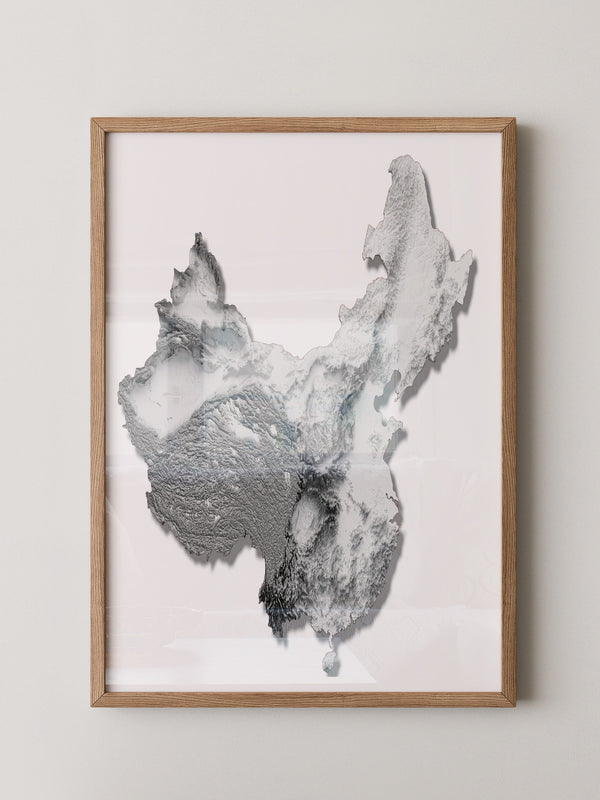China Gebirge Relief Schatten
