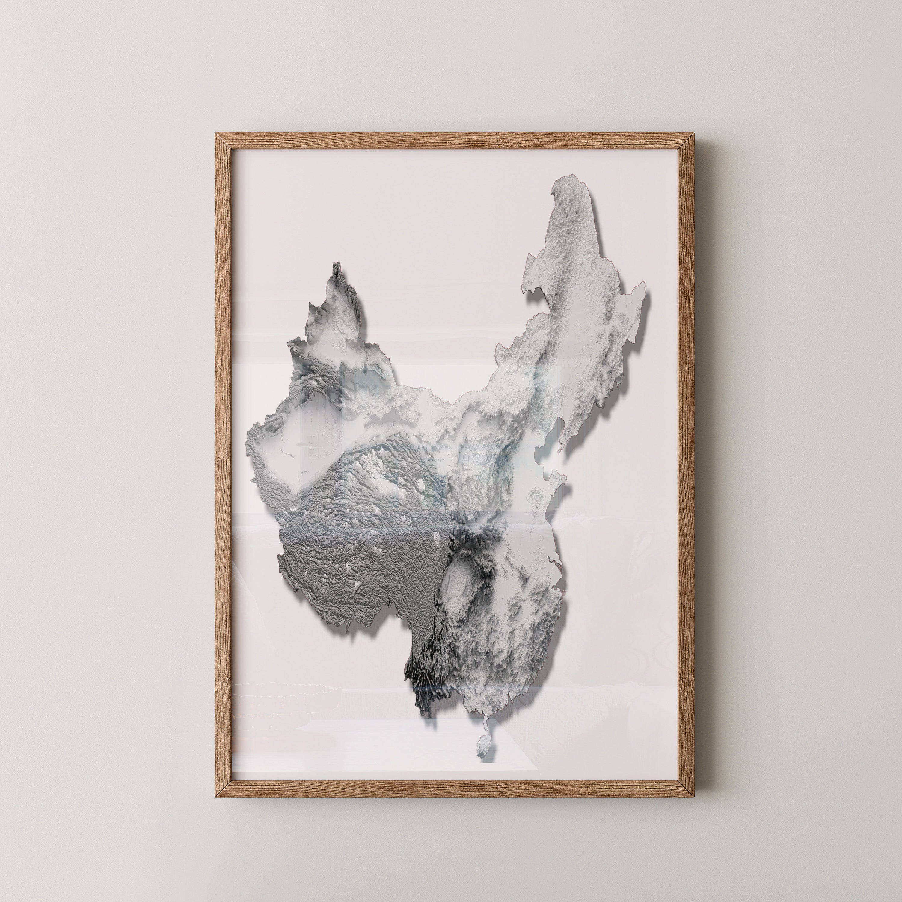 China Gebirge Relief Schatten