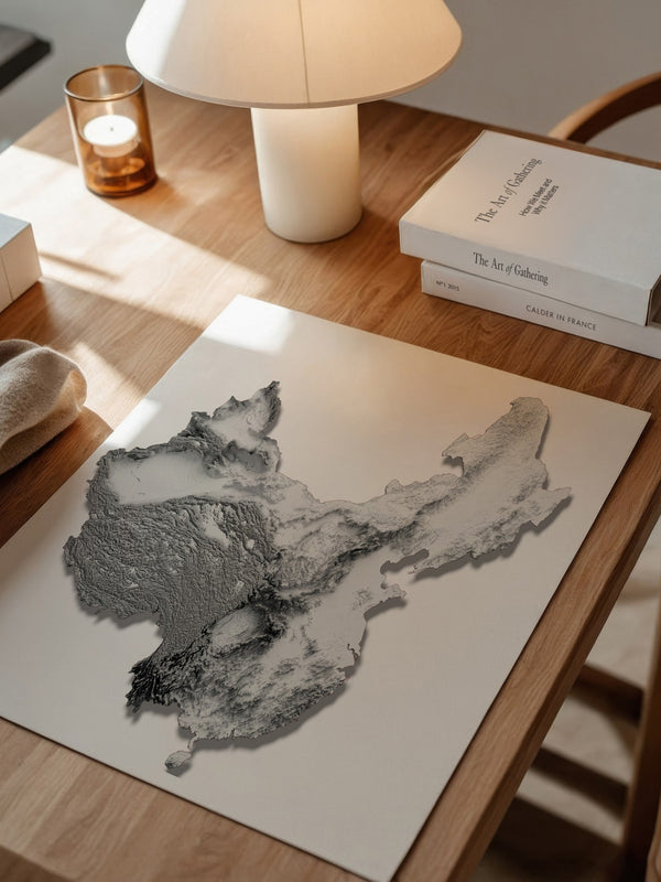 China Gebirge Relief Schatten